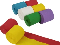 Krepp-Bänder 10 m x 5 cm farbig sortiert wasserfest