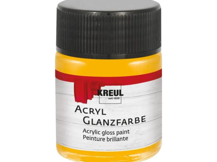KREUL Acryl Farbe Glänzend Dunkelgelb 50 ml