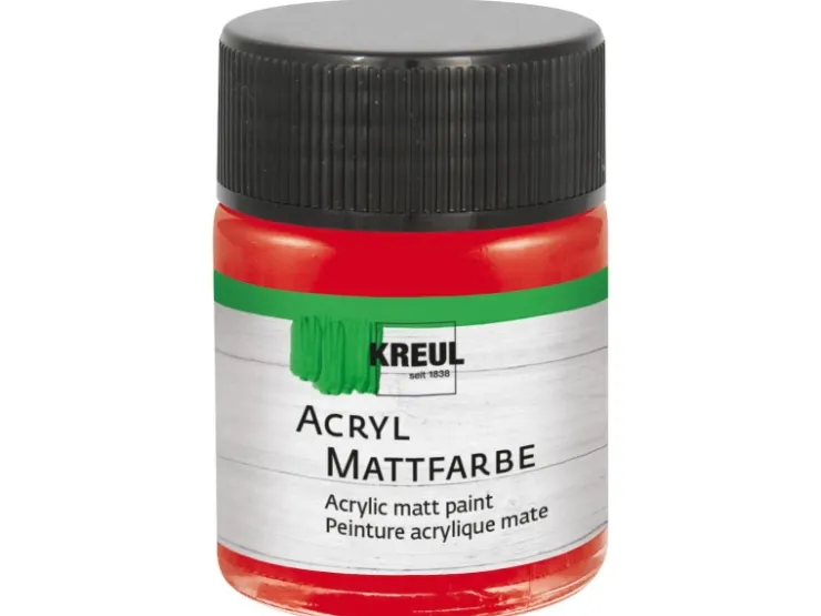 KREUL Acryl Farbe Matt Dunkelrot 50 ml