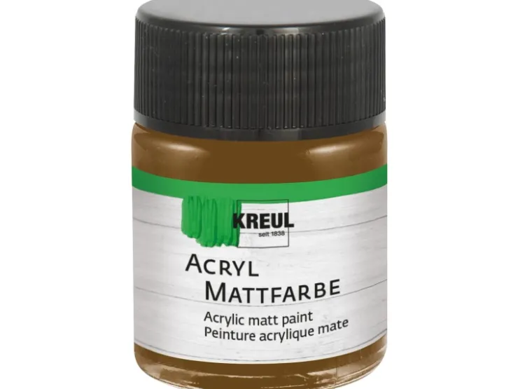 KREUL Acryl Farbe Matt Dunkelbraun 50 ml* Künstlerfarben