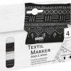 KREUL Textil Marker Opak 4er Set Black & White