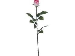 MICA Kunstblume Rose mit Regentropfen-Look 60 cm