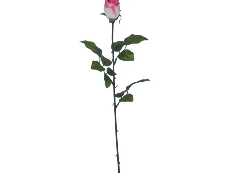 MICA Kunstblume Rose mit Regentropfen-Look 60 cm