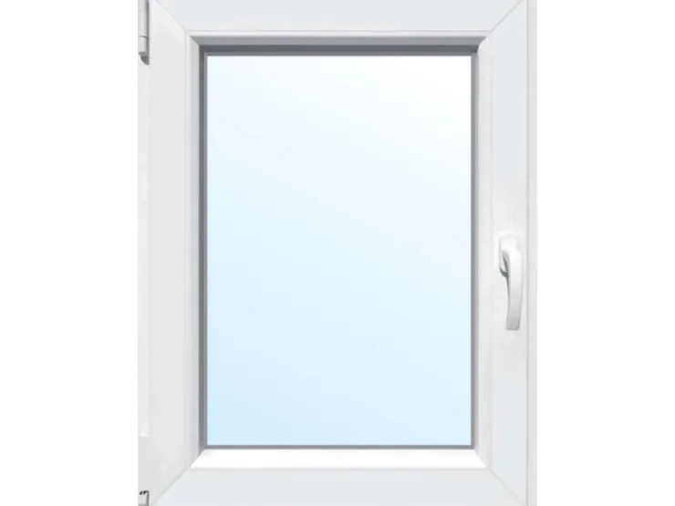 Kunststoff-Fenster 2-Fach Verglasung Weiß BxH 110 cm x 65 cm Anschlag Links