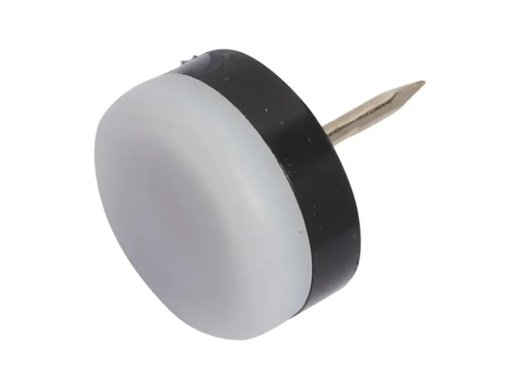 Kunststoffgleiter mit Stift Ø 22 mm 8 Stück Weiß