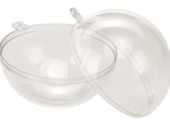 Kunststoff-Kugel teilbar 8 cm glasklar* Bastelzubehör