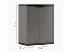 Kunststoffschrank Jolly 68 cm x 85 cm x 39 cm Dunkelgrau* Kellerregale