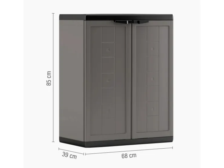Kunststoffschrank Jolly 68 cm x 85 cm x 39 cm Dunkelgrau* Kellerregale