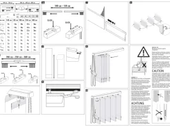 Gardinia Lamellenvorhang-Set 127 mm Weiß gestreift 300 cm x 260 cm* Vorhänge|Gardinen