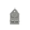 Laterne Haus Graubraun Metall 9 x 8 x 12 cm* Laternen