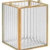 Laterne Modern Antique 13 cm x 10,5 cm x 10,5 cm Transparent-Gold