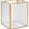 Laterne Modern Antique 17 cm x 14 cm x 14 cm Transparent-Gold* Laternen