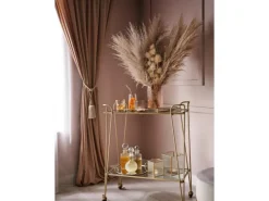 Laterne Modern Antique 17 cm x 14 cm x 14 cm Transparent-Gold* Laternen