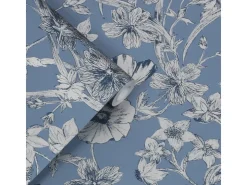 Laura Ashley Vliestapete Summerhill Midnight Blue Blau FSC®* Tapetenmuster