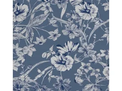 Laura Ashley Vliestapete Summerhill Midnight Blue Blau FSC®* Tapetenmuster