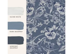 Laura Ashley Vliestapete Summerhill Midnight Blue Blau FSC®* Tapetenmuster