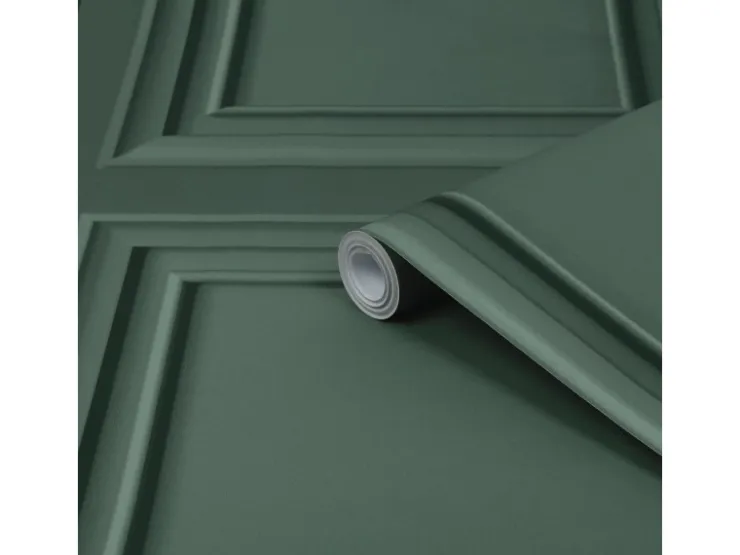 Laura Ashley Vliestapete Redbrook Wood Panel Fern Green Grün FSC®