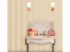 Laura Ashley Vliestapete Lille Pearlescent Stripe Linen 10,05 x 0,52 m* Dekorative Tapeten
