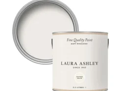 Laura Ashley Wandfarbe Cotton White Weiß 2,5 l