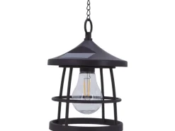 LED Solarpendelleuchte Melfi Schwarz Ø 15 cm x 20,5 cm* Laternen