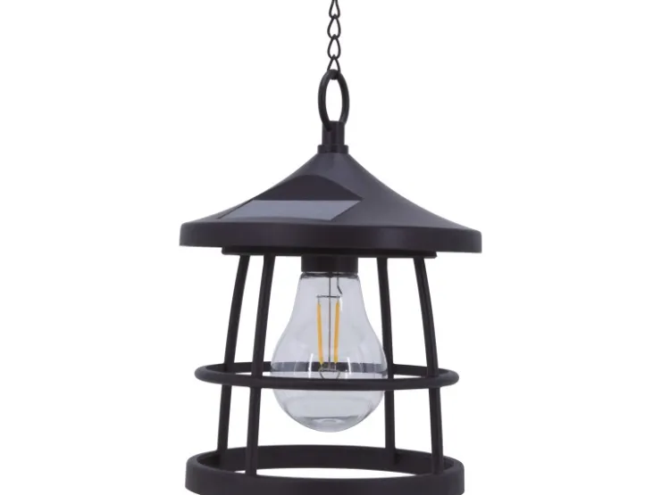 LED Solarpendelleuchte Melfi Schwarz Ø 15 cm x 20,5 cm* Laternen
