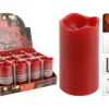 LED-Kerze mit integriertem Timer Flackernd Rot 13 x 7 x 7 cm* Kerzen