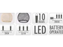 LED-Lichterkette 10 LED 3,8 m Farbauswahl* Kerzen|Vasen