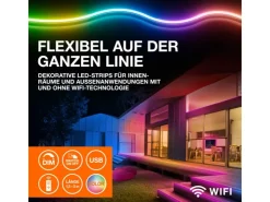 LEDVANCE LED-Streifen Neon Flex USB mit Fernbedienung 4 W RGB 210 cm* Vitrinen