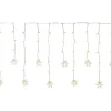 LED-Vorhang Schneeflocke 100 LEDs Warmweiß Transparentes Kabel 6,9 m* Vorhänge