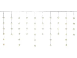LED-Vorhang Sterne 130 LEDs Warmweiß Transparentes Kabel 5 m* Türvorhänge