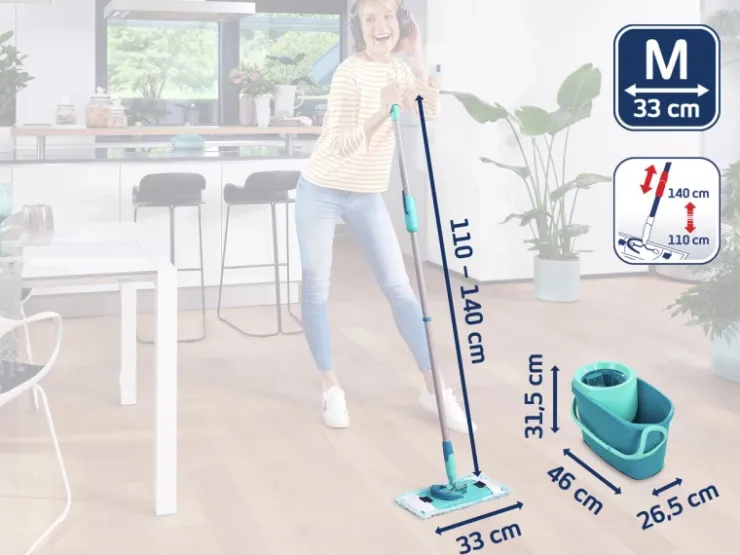 Leifheit Bodenwischer-Set Clean Twist M Ergo mit Eimer und Schleuder* Malerbedarf