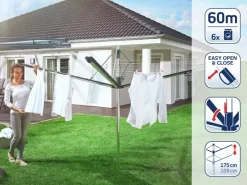 Leifheit Wäschespinne Linomatic Plus 60m Leine Wäscheständer höhenverstellbar* Bettwäsche
