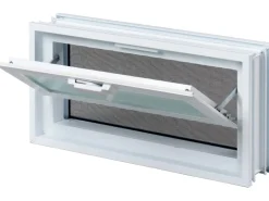 Fuchs Design Lüftungsfenster 384 mm x 189 mm für 2 19er Glassteine* Insektenschutz