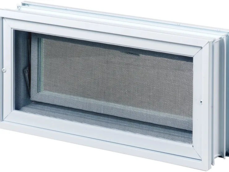 Fuchs Design Lüftungsfenster 384 mm x 189 mm für 2 19er Glassteine* Insektenschutz