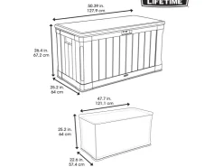Lifetime Gartenbox 128 cm x 64 cm x 67 cm* Sitzbänke