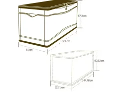 Lifetime XXL Kissenbox Anthrazit/Grau* Sitzbänke