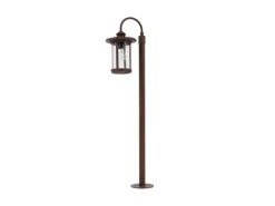 Lindby Außenleuchte Laterne Zayn 10036409 Retro Vintage Antik in Braun aus Aluminium 1-flammig E27* Laternen