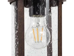 Lindby Außenleuchte Laterne Zayn 10036409 Retro Vintage Antik in Braun aus Aluminium 1-flammig E27* Laternen