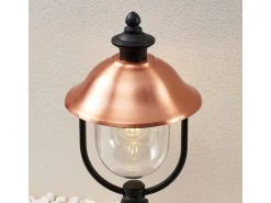Lindby Außenleuchte Laterne Clint 9630100 Spritzwassergeschützt Retro Vintage Antik in Kupfer aus Aluminium 1-flammig E27