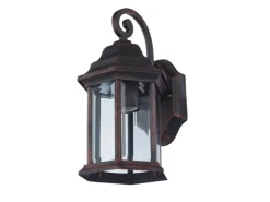 Lindby Laterne Daaje 10012817 Vintage Industriell in Braun aus Aluminium 1-flammig E27