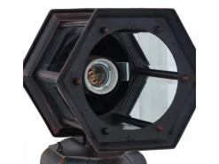 Lindby Laterne Daaje 10012817 Vintage Industriell in Braun aus Aluminium 1-flammig E27