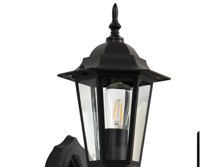 Lindby LED Solarleuchte Außen Laterne Sayata 10020118 Spritzwassergeschützt Modern in Schwarz aus Aluminium 1-flammig* Laternen