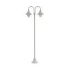 Lindby Mastleuchte Außen Laterne Madea 10034012 Spritzwassergeschützt Modern in Weiß aus Aluminium 2-flammig E27
