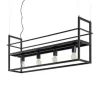 Lindby Pendelleuchte Grisela 9626896 Modern in Schwarz aus Metall 4-flammig E27 Wohnzimmerleuchte* Regale Schwarz