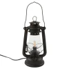 Lindby Tischlampe Laterne Raisa 9624812 Retro Vintage Antik in Braun aus Metall 1-flammig E14 Wohnzimmerleuchte