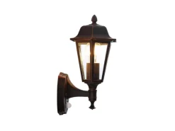 Lindby Wandleuchte Außen Laterne Noor 9630091 mit Bewegungsmelder Spritzwassergeschützt in Schwarz aus Aluminium 1-flammig E27* Laternen