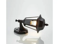 Lindby Wandleuchte Außen Laterne Noor 9630091 mit Bewegungsmelder Spritzwassergeschützt in Schwarz aus Aluminium 1-flammig E27* Laternen