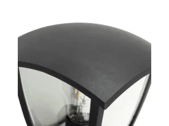 Lindby Wandleuchte Außen Laterne Isidoro 10025889 Spritzwassergeschützt Modern in Schwarz 1-flammig E27