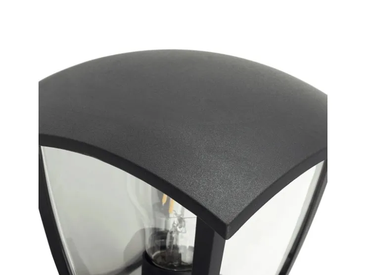 Lindby Wandleuchte Außen Laterne Isidoro 10025889 Spritzwassergeschützt Modern in Schwarz 1-flammig E27