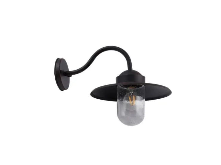 Lindby Wandleuchte Außen Laterne Bilma 10025911 Spritzwassergeschützt Modern in Braun aus Aluminium 1-flammig E27* Laternen
